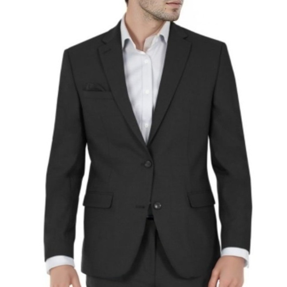 Bar III Men Sport Coat 40L Black Slim Fit Suit Blazer Jacket Business Casual NWT